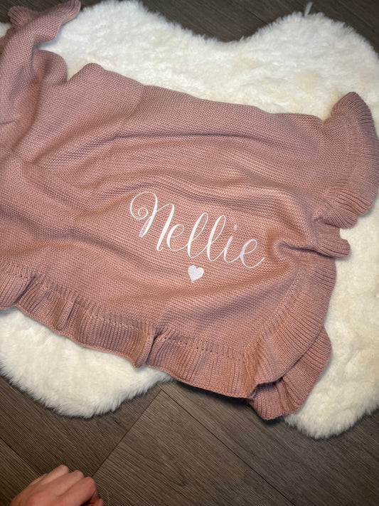 Personalised Embroidered Baby Name Blanket