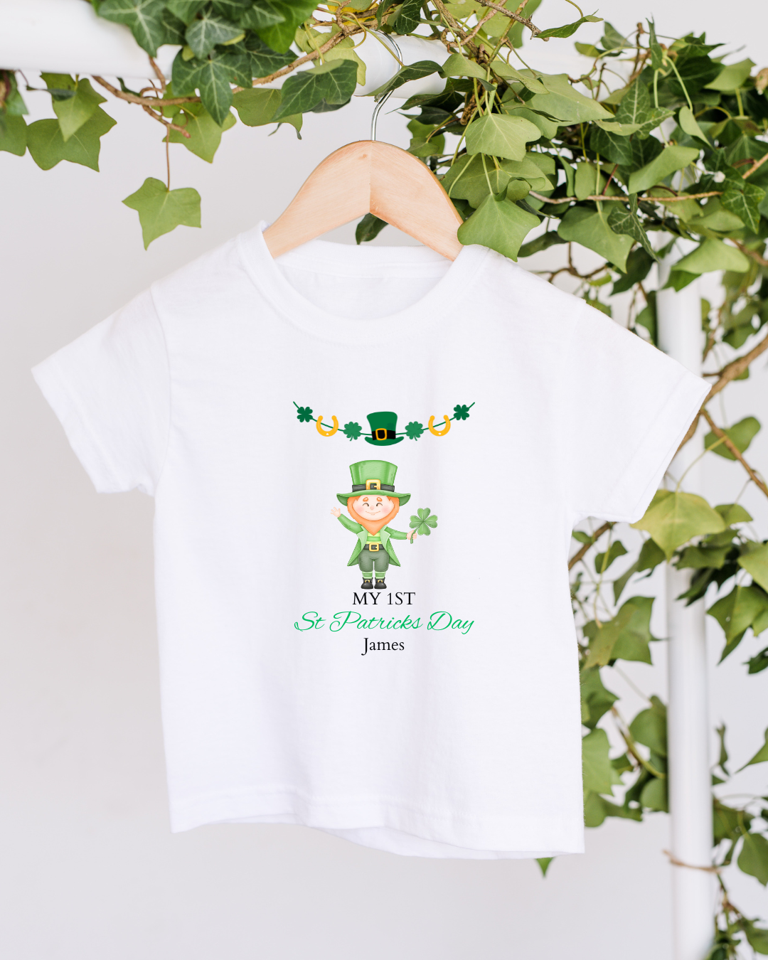 Personalised St Patrick’s Day Leprechaun T-shirt & Sleepsuit