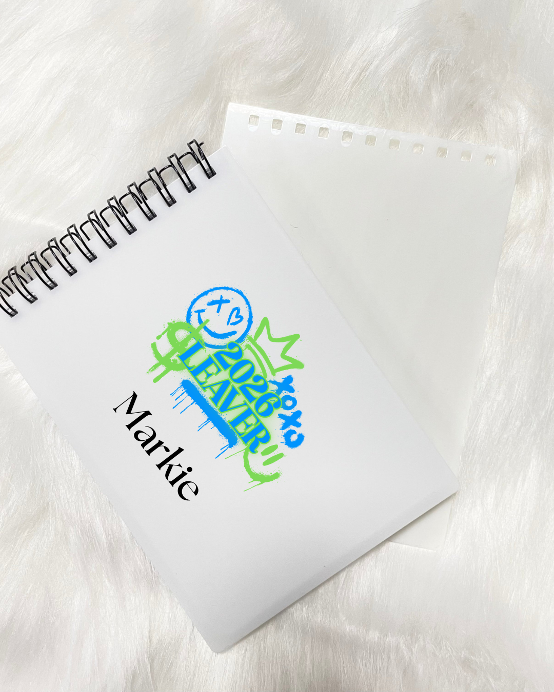 2026 School Leavers Graffiti Personalised Autograph Notebook