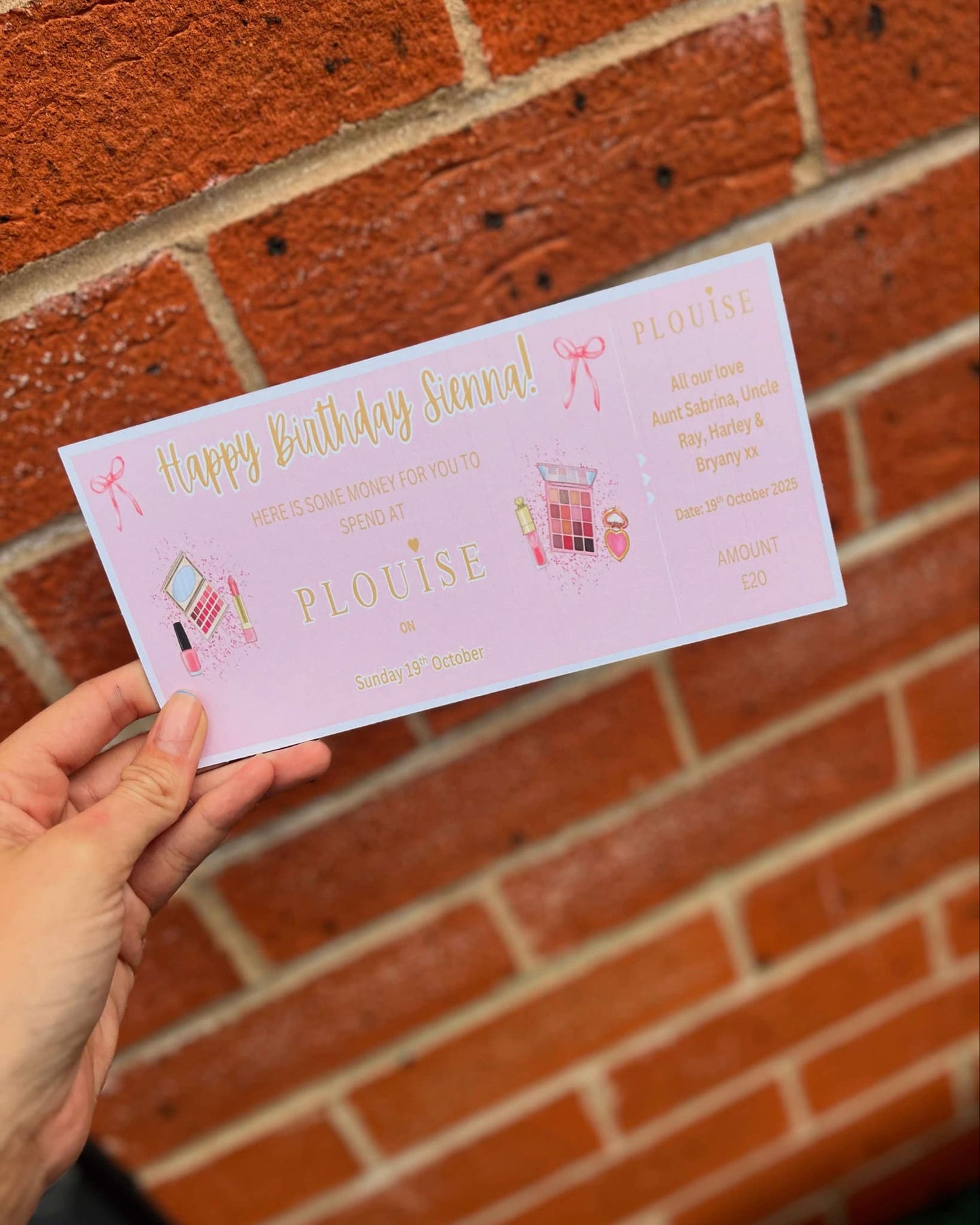 Personalised Plouise Christmas Gift Card Money Wallet