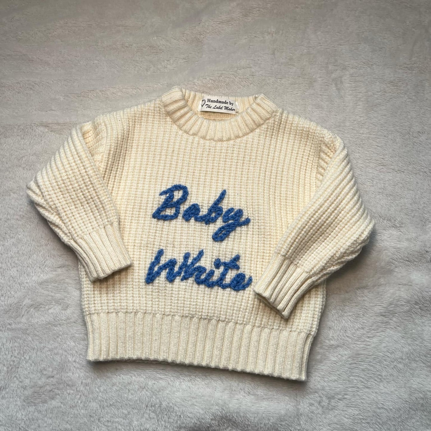 Personalised Hand Embroidery Children's Knitted Jumper