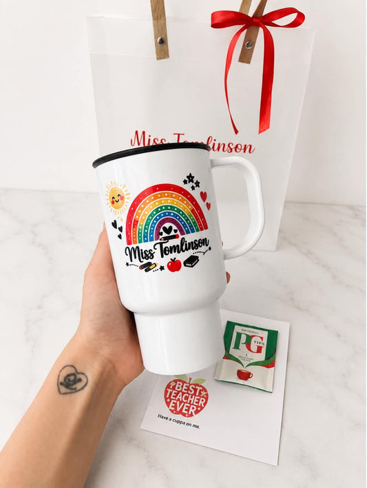 Personalised Thank You Teacher Travel Mug