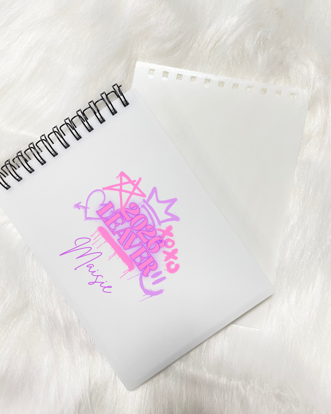 2026 School Leavers Graffiti Personalised Autograph Notebook