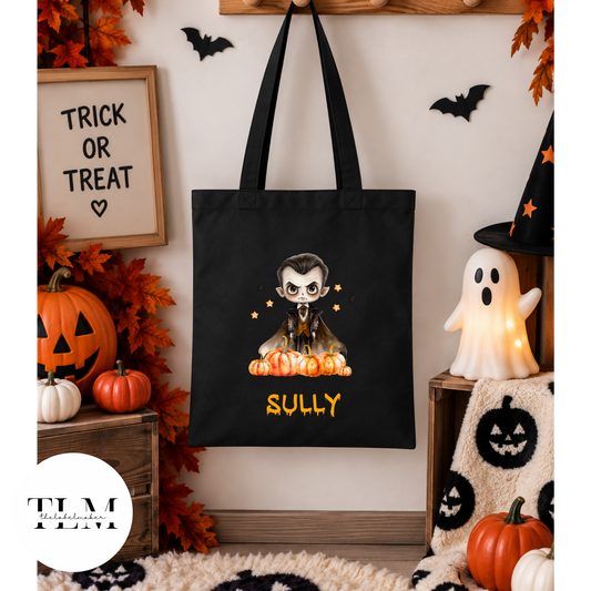 Personalised Monster Halloween Trick or Treat Bag