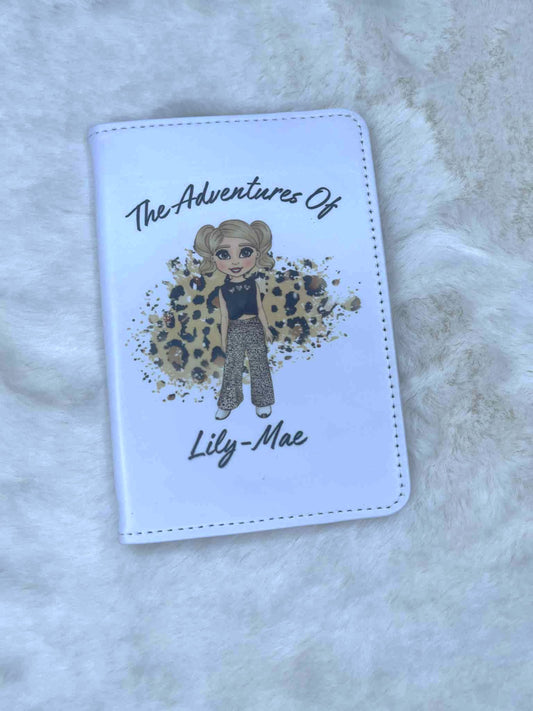 Personalised Leopard Print Girl Passport Holder And Luggage Tag