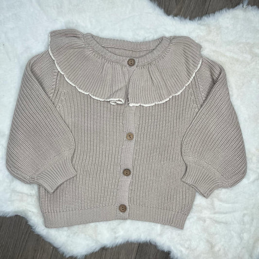 Personalised Frilly Neck Cardigan