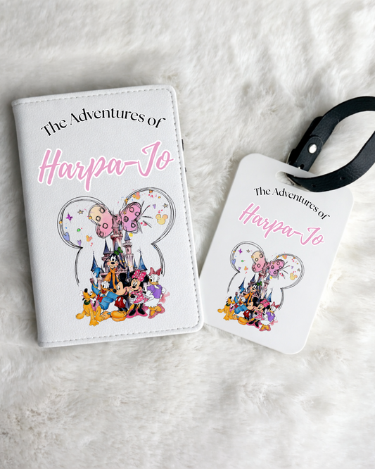 Personalised Disney Passport Holder & Luggage Tag Set