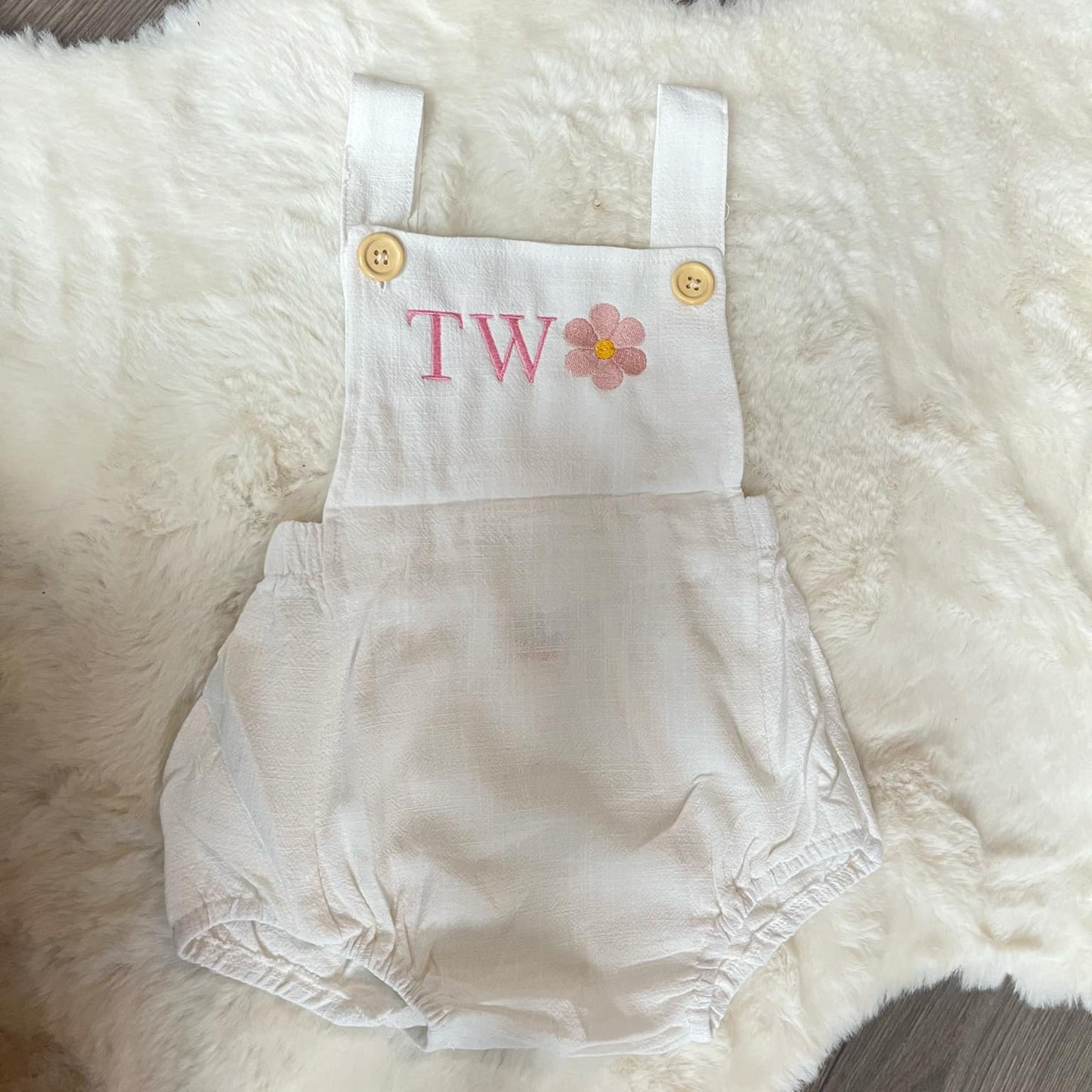 Personalised Embroidered Birthday Baby Romper
