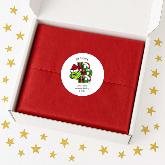 Personalised Ho Ho Ho Christmas labels