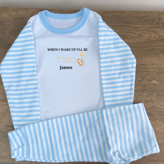 Personalised  Monkey Themed Pyjamas