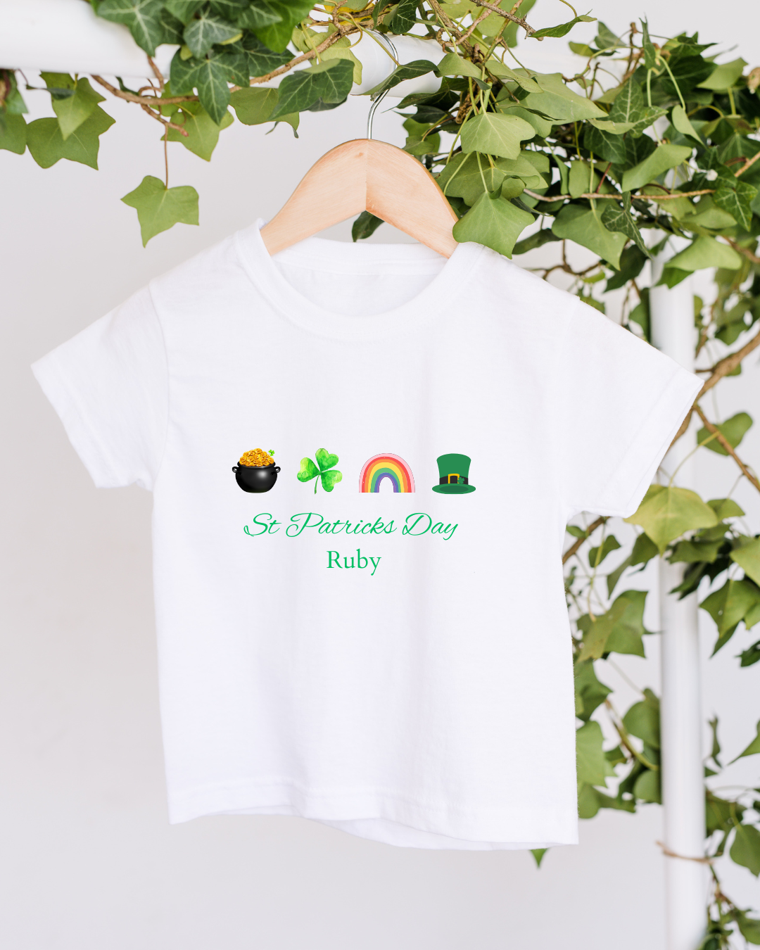 Personalised St Patrick’s Day Lucky Charm T-shirt & Sleepsuit