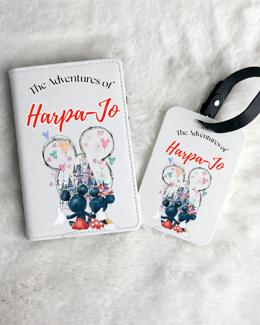 Personalised Disney Passport Holder & Luggage Tag Set