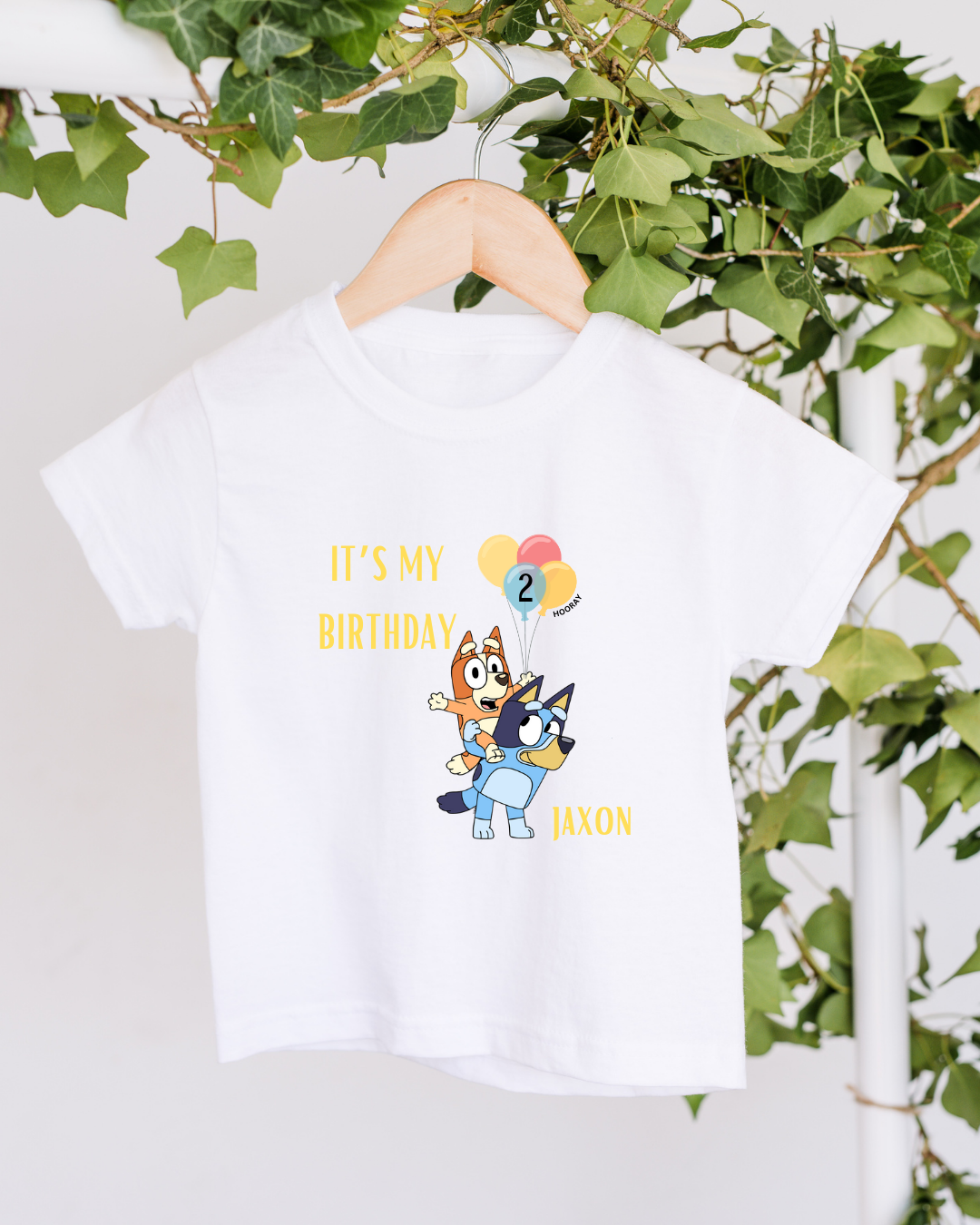 Personalised Its My Birthday Bluey T-shirt