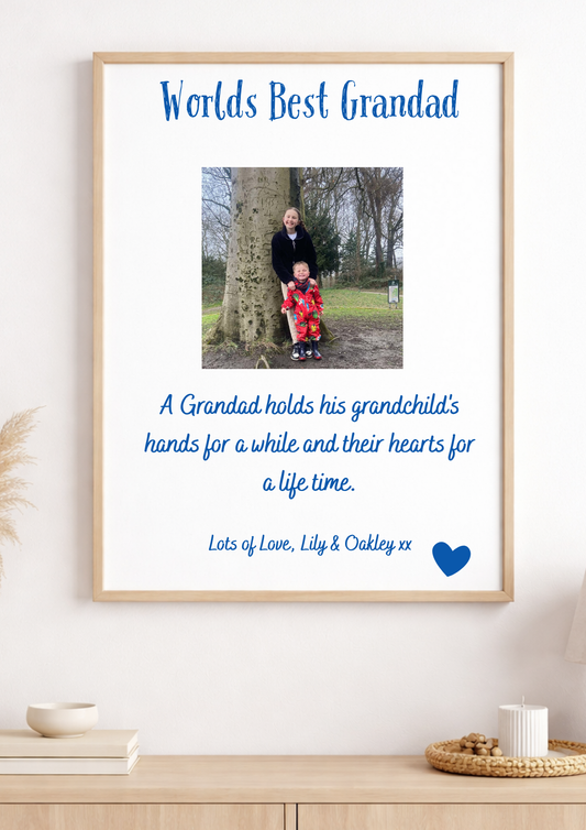 Personalised Worlds Best Grandad Print