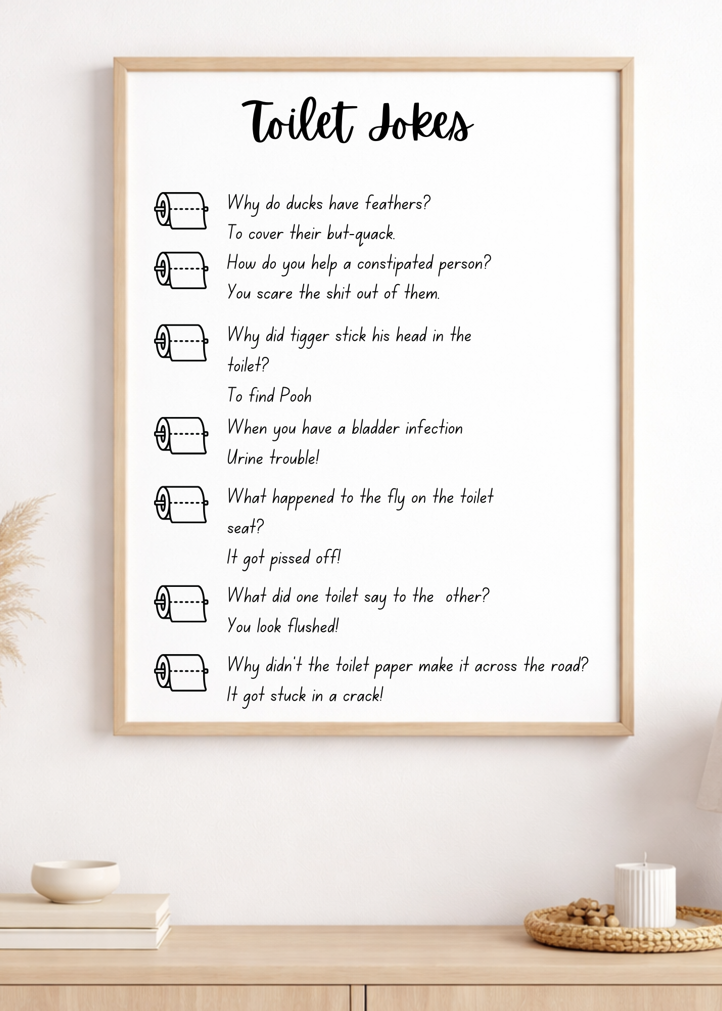 A4 Funny Bathroom print