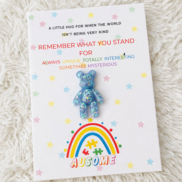 Pocket hug for autisms back onto a card