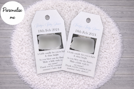 Personalised Baby Shower Favour Tags