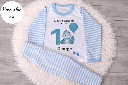 Personalised Dinosaur Birthday Pyjamas