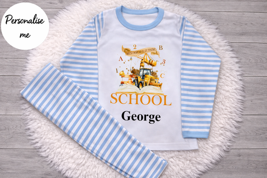 Personalised When I Wake Up I'll Be Starting School Pyjamas