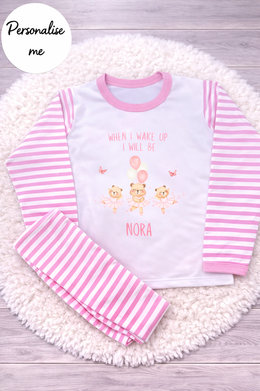 Personalised When I Wake Up Ballerina Birthday Pyjamas