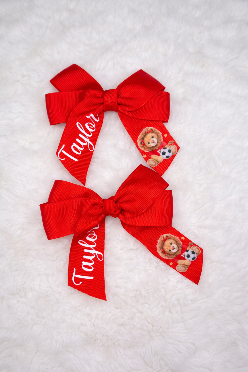 Personalised World Cup Girls Hair Bow