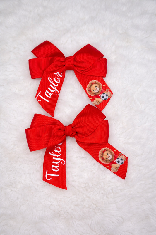Personalised World Cup Girls Hair Bow
