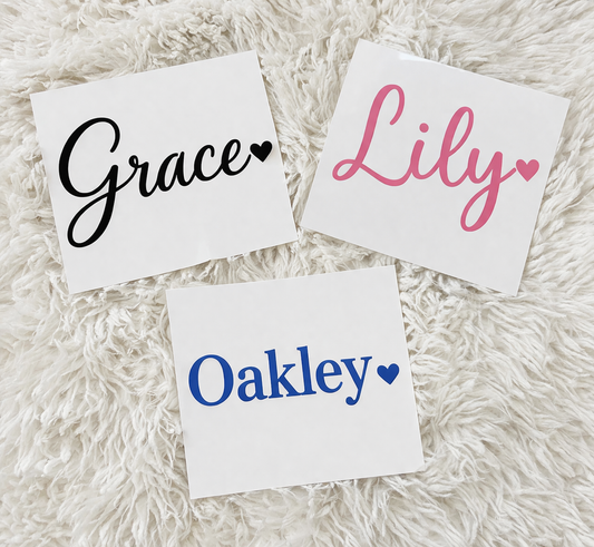 Personalised Vinyl Name Label