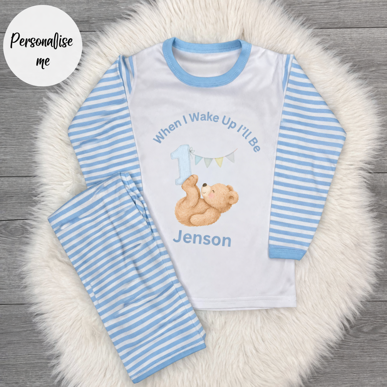 Personalised Little Bear Birthday Pyjamas