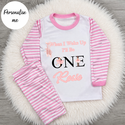Personalised When I Wake Up Ballerina Birthday Pyjamas