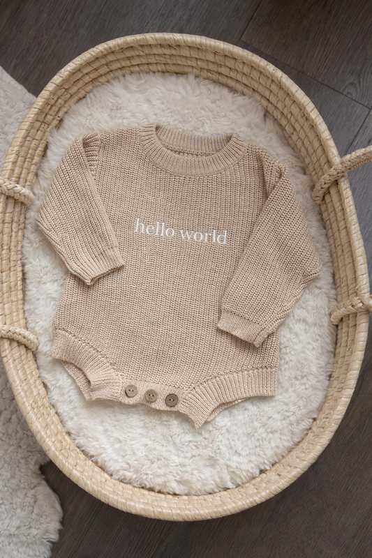 Personalised Embroidered Knit Baby Romper