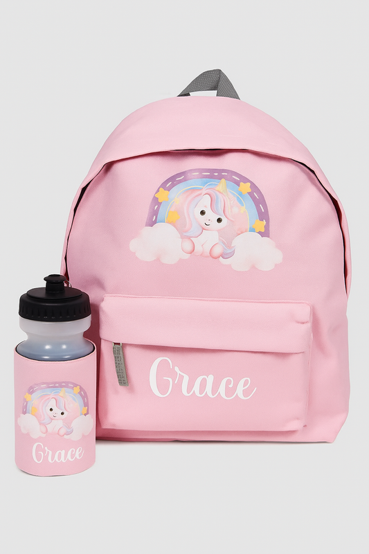Personalised Rainbow Unicorn Backpack