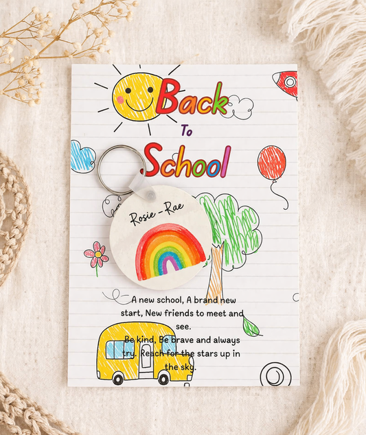 Personalised Back To School Bag Keyring
