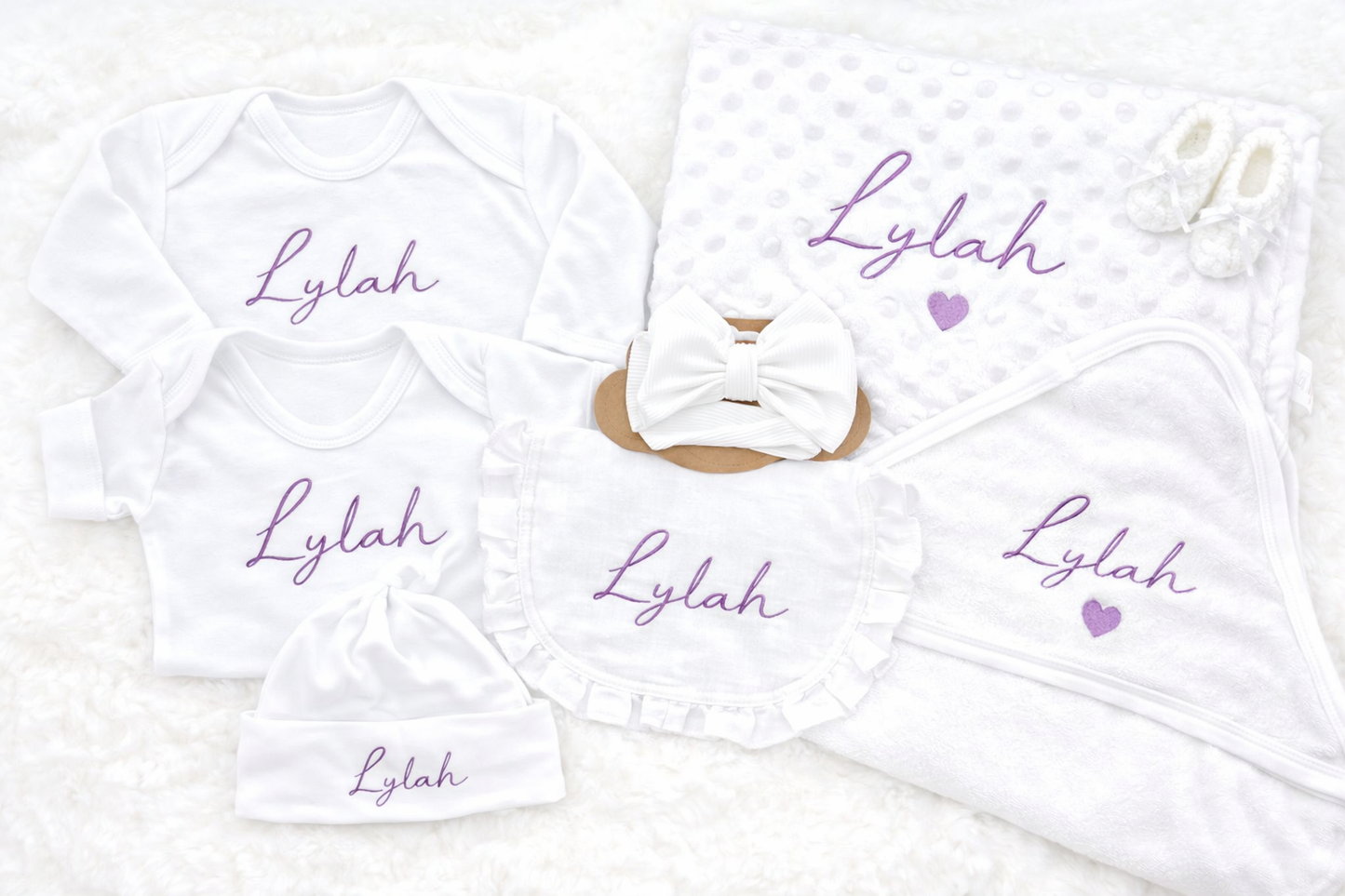 Personalised Embroidered Newborn Baby Set
