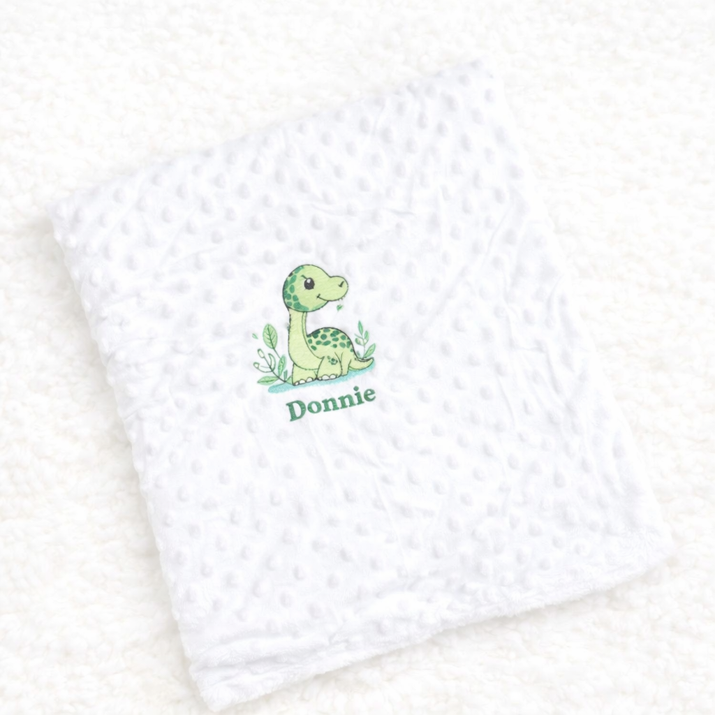 Personalised Embroidered Baby Bubble Blanket