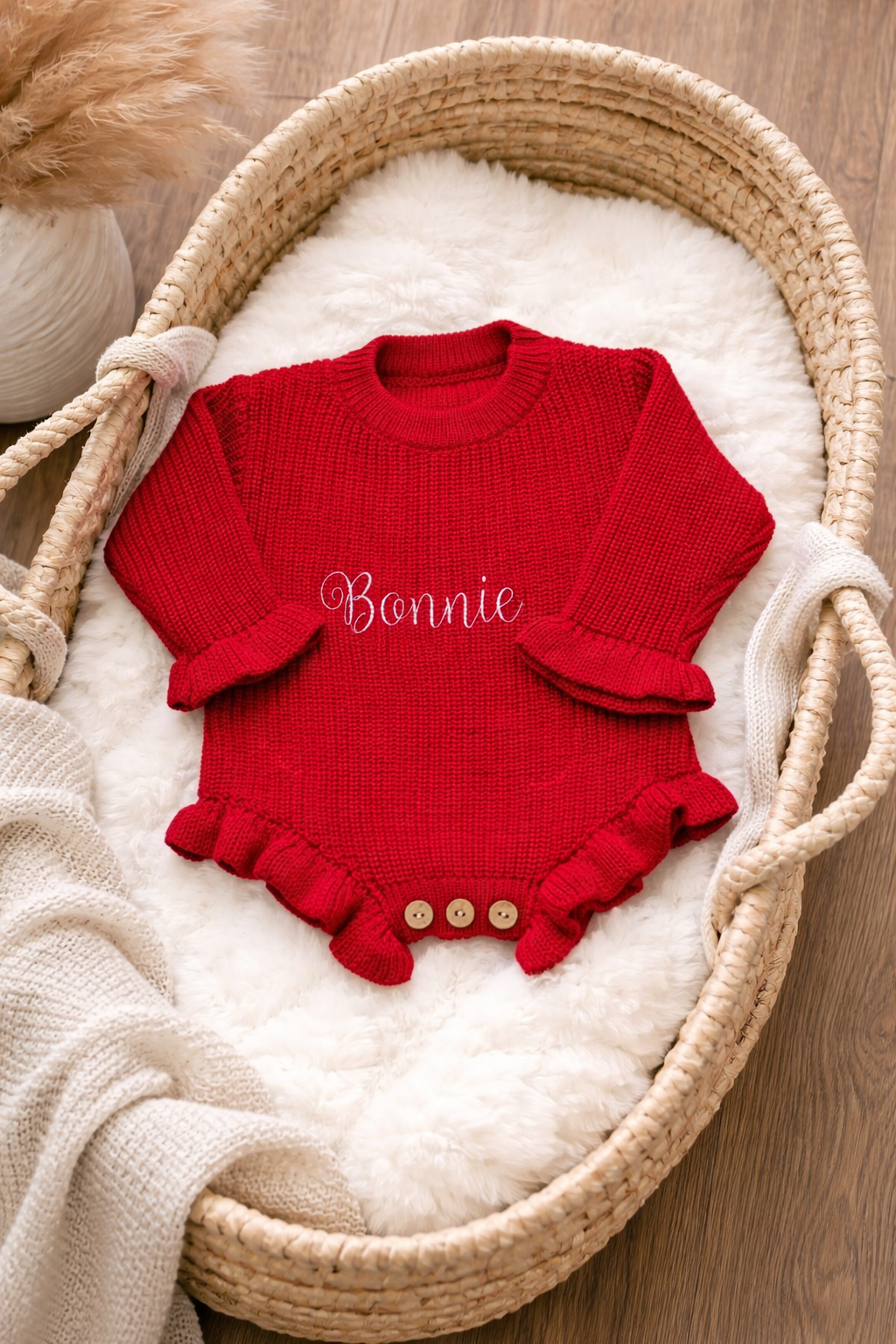 Personalised Ruffled Baby Romper
