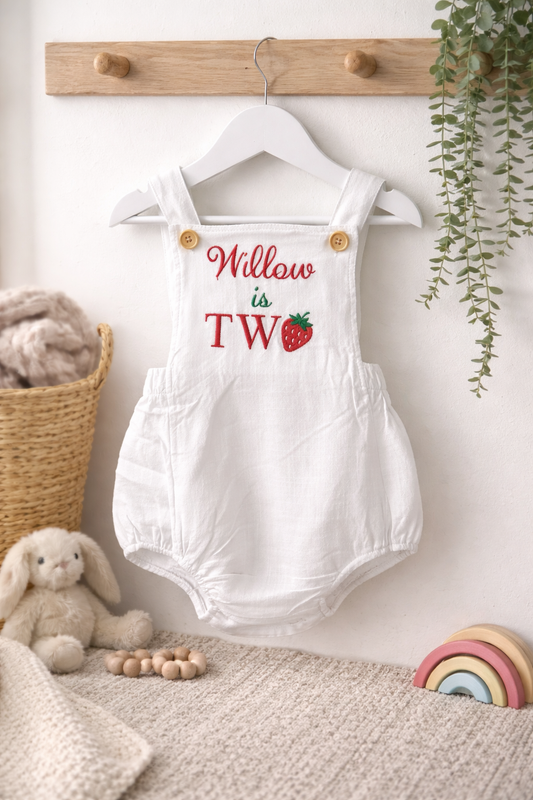 Personalised Embroidered Birthday Baby Romper