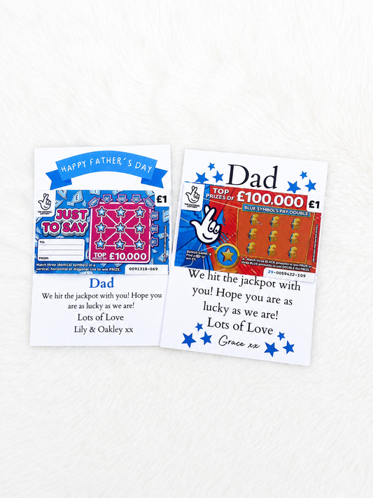 Personalised Fathers Day Scratch Card