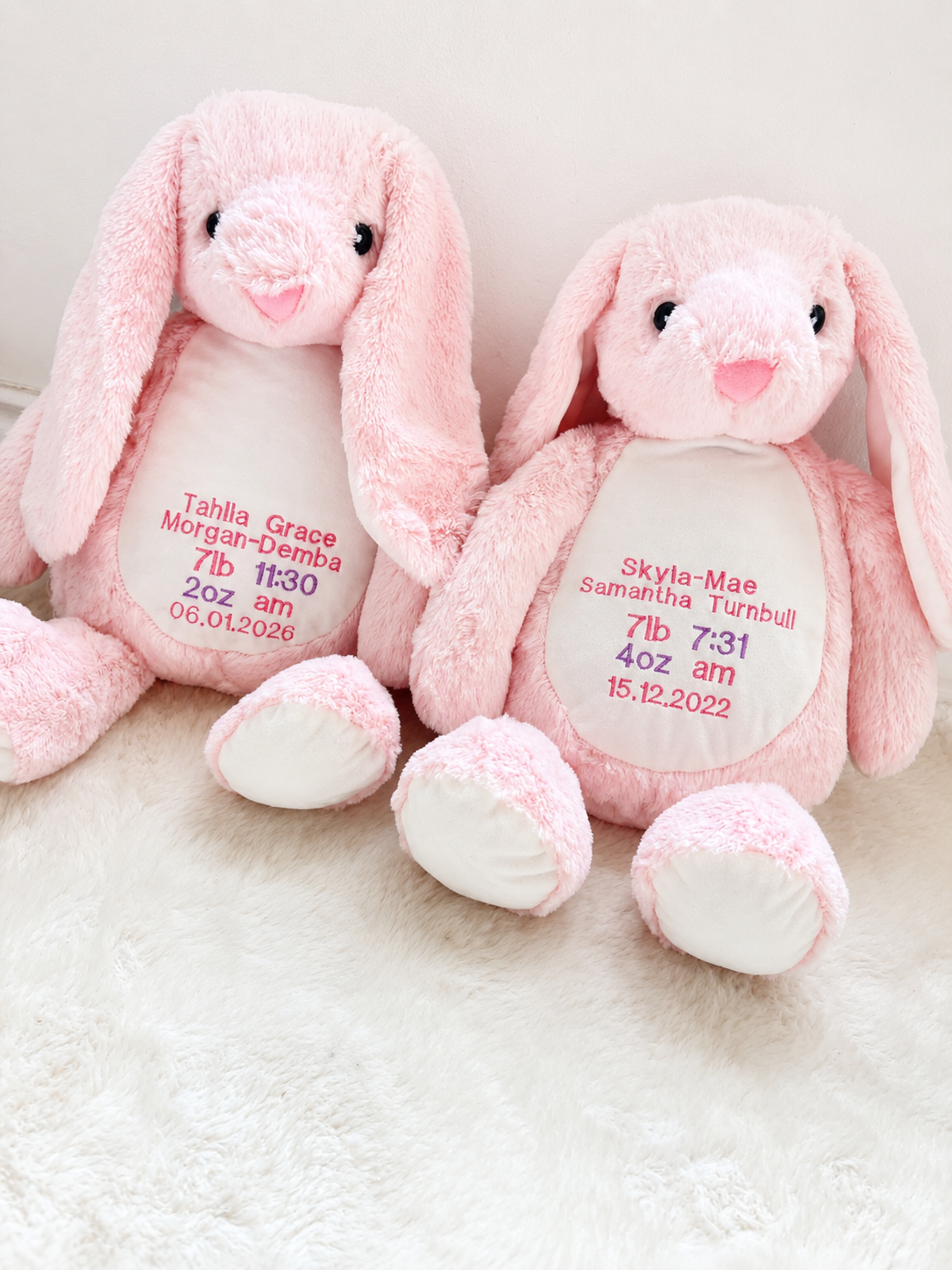Personalised Embroidered Baby Birth Teddy Bear