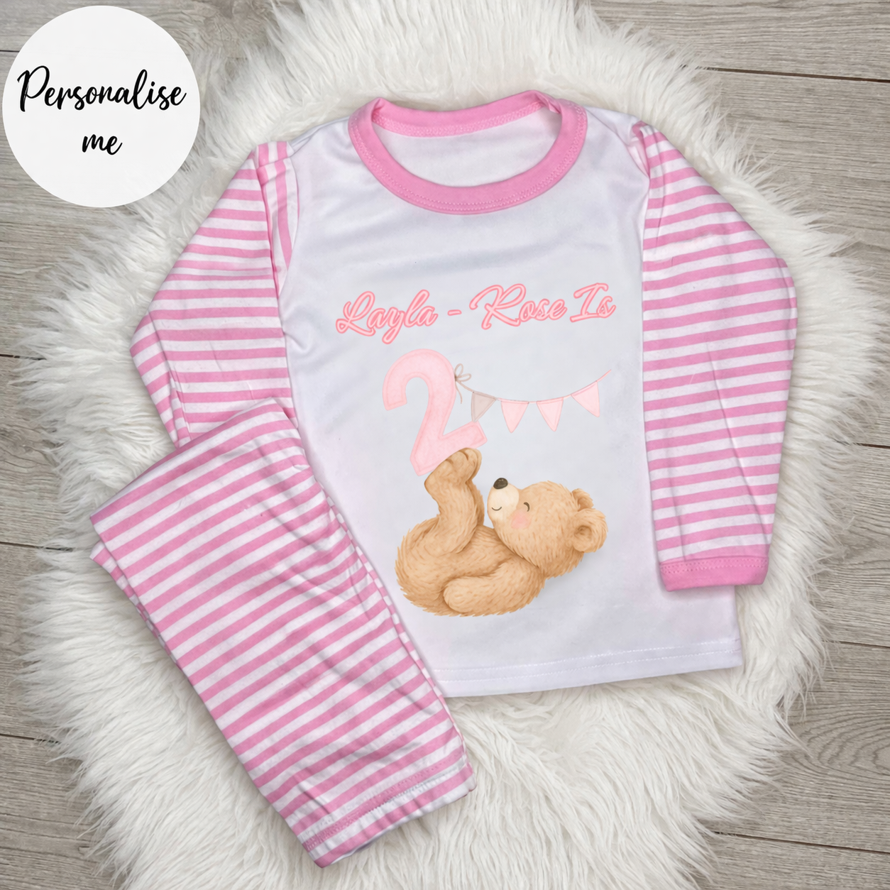 Personalised Little Bear Birthday Pyjamas