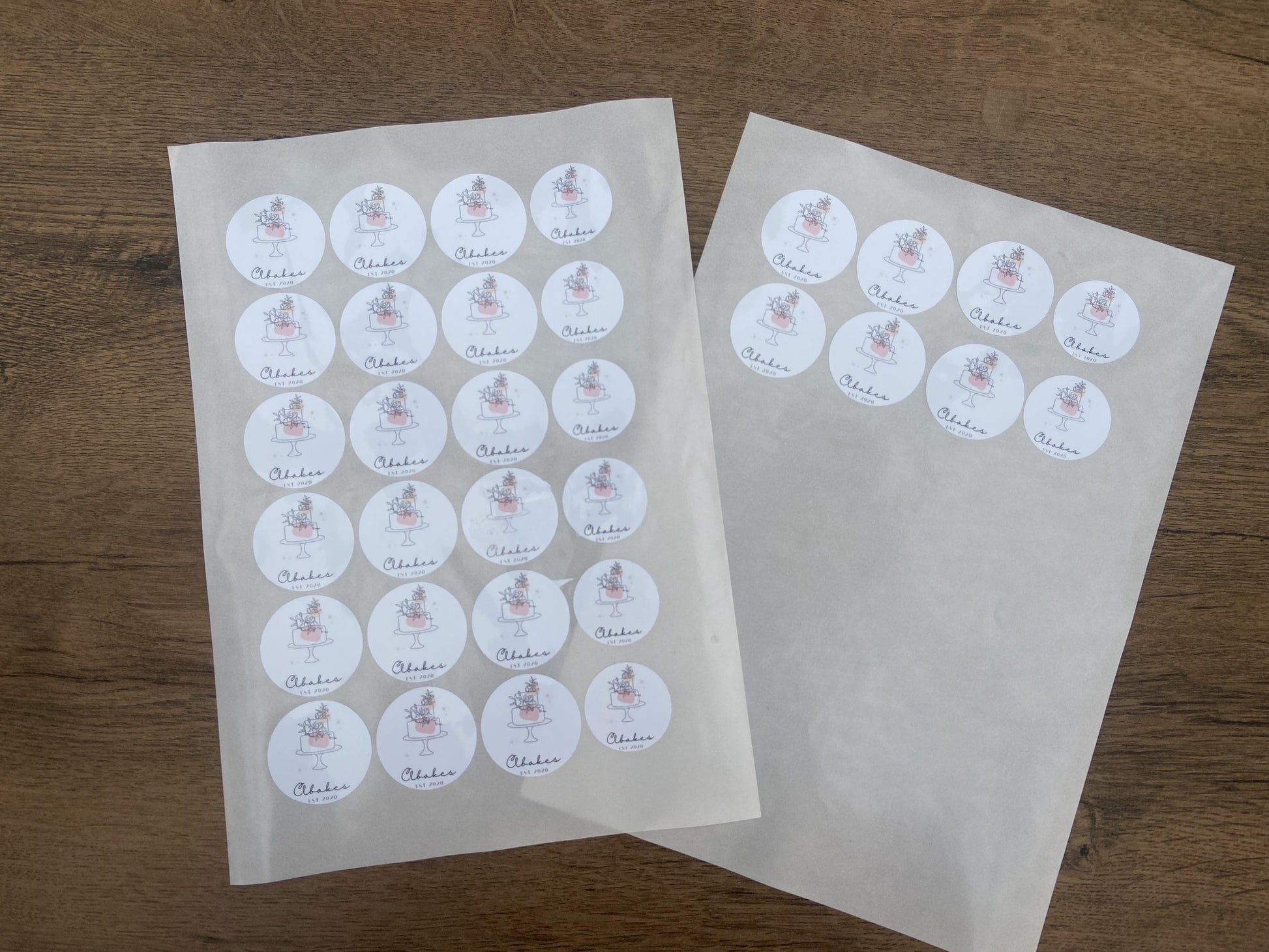 Custom printed business branded stickers