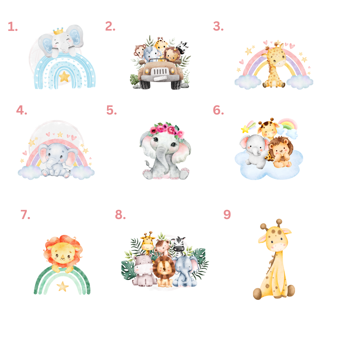 Design choice sheet for personalised sunshades
