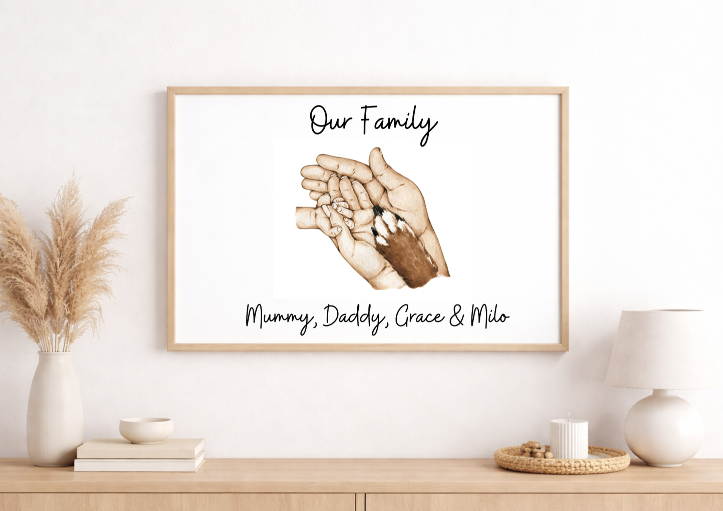 Our Family Including Pet Paw Print