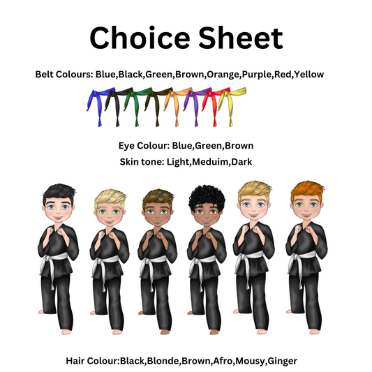 Personalised Karate Boy Themed Water Bottle