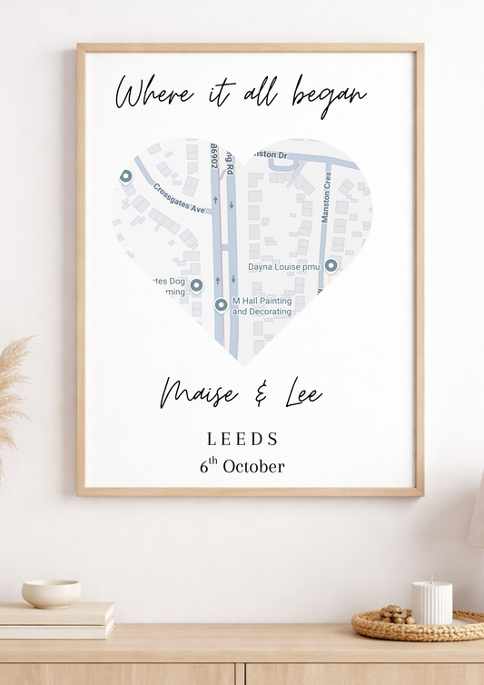 Personalised Couples Where It All Began Print