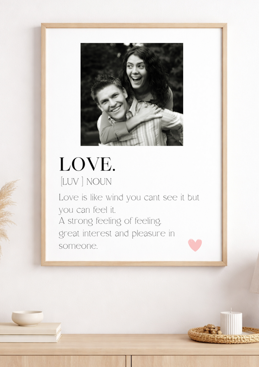 Personalised Love Definition Print