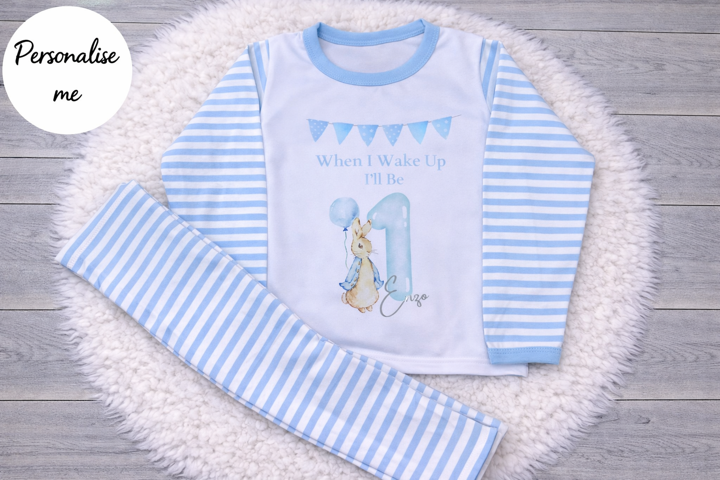 Personalised Peter Rabbit Birthday Pyjamas