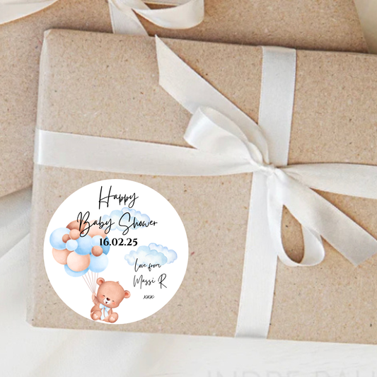 Personalised Baby Shower Stickers
