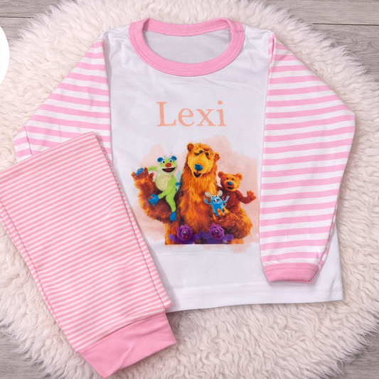 Personalised Bear in the big blue house kids birthday pyjamas 