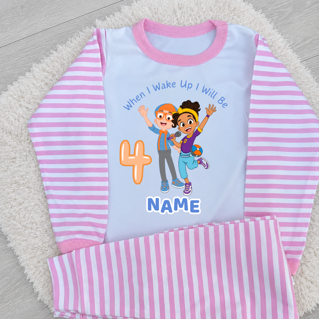 Personalised Blippi & Meekah Birthday Pyjamas
