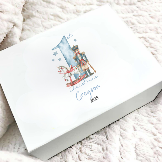 Personalised Blue Nutcracker Christmas Eve Box